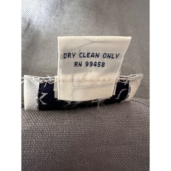 Kazu Womens 100% Irish Linen Top Medium Gray Lagenlook Minimalist Quiet Luxury - Picture 7 of 8